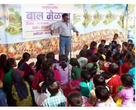 Children From the Latur Slum Area Participated in Bal Melava Programme Orgnized by KMAGVS